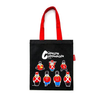 Logo personnalisé imprimé sacs de toile en noir rouge rose bleu violet couleurs réutilisables