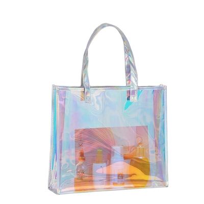 Sac à main de luxe imperméable à l'eau, clair, cosmétique pour femme, maquillage personnalisé, sac à main avec logo