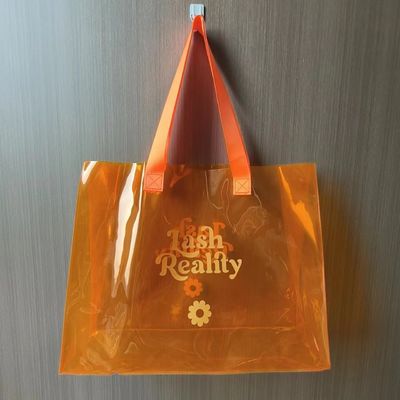 Logo personnalisé Sac en plastique PVC transparent à haute transparence pour la publicité imperméable