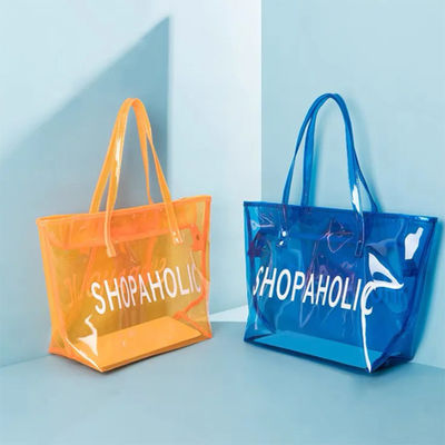 Logo personnalisé Sac en plastique PVC transparent à haute transparence pour la publicité imperméable