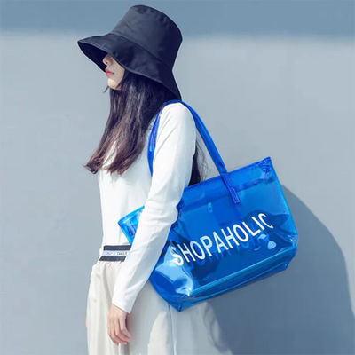 Logo personnalisé Sac en plastique PVC transparent à haute transparence pour la publicité imperméable