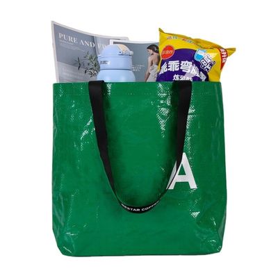 Couleur personnalisée Eco-friendly PP tissé Laminé Sacs de shopping avec logo personnalisé