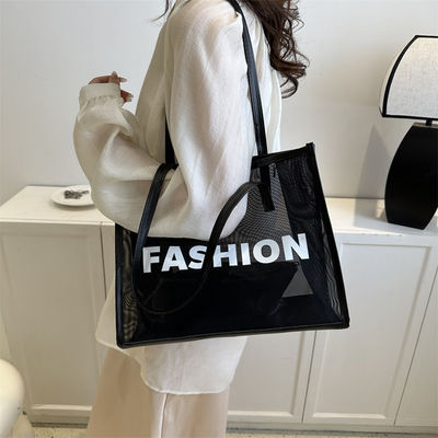 Sac de shopping écologique personnalisé Conception personnalisée avec logo Sac de plage en nylon à mailles réutilisable