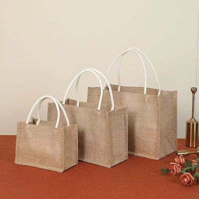 Cadeaux sac à main personnalisé en jute en écorce naturelle écologique pour le tote réutilisable