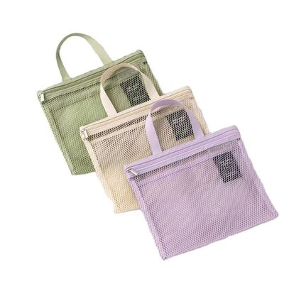 Sac de toilette en maille personnalisé Poids léger Sac net Petit maillage en nylon pour le stockage de la salle de bain