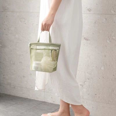 Sac de toilette en maille personnalisé Poids léger Sac net Petit maillage en nylon pour le stockage de la salle de bain