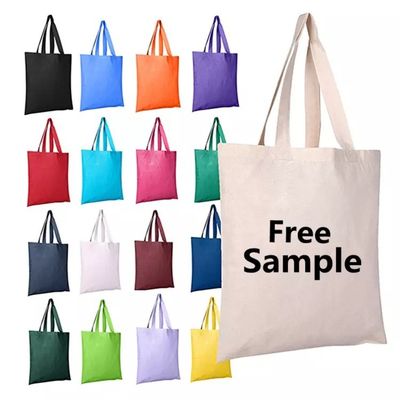 Logo personnalisé Recycle Eco Canvas Gift Shopping Bag Beach Bag Canvas Grocery Tote Bag OEM/ODM