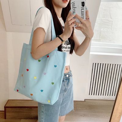 Sac à main en toile brodé sur mesure pour femmes Taille moyenne Sac à main durable