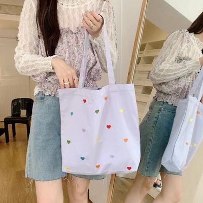 Sac à main en toile brodé sur mesure pour femmes Taille moyenne Sac à main durable