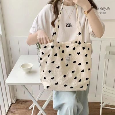 Sac à main en toile brodé sur mesure pour femmes Taille moyenne Sac à main durable