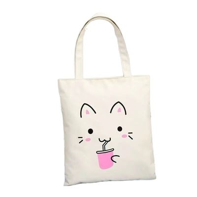 Sacs à main en toile de mode avec logo personnalisé sac de magasinage pour la vie scolaire quotidienne