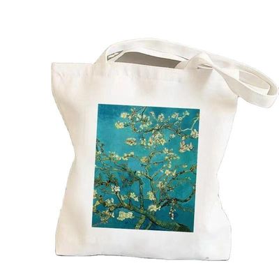 Cartoon Pattern Reutilisable toile coton sac à main avec logo personnalisé Eco Friendly