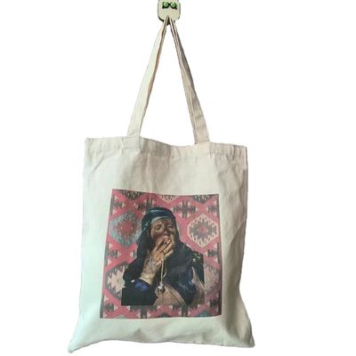 Sac à dos en toile de magasinage en couleur personnalisé avec impression personnalisée et style manipulé
