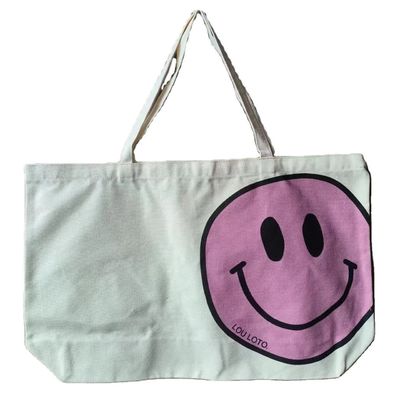 Sac à main en toile avec couleur personnalisée et logo imprimé