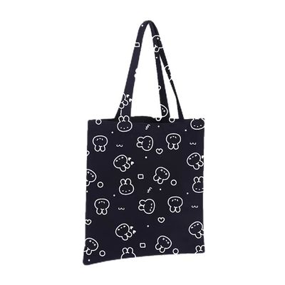 Lettre imprimée en toile organique coton épicerie sac à main pour publicité réutilisable