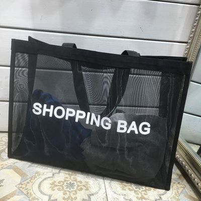 Sac de magasinage en maille de grande capacité en été Sac de plage environnemental Gym Yoga Sac à main