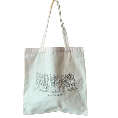 Design personnalisé Sac de magasinage en toile ordinaire écologique avec matériau recyclé