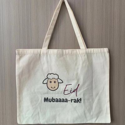 Design personnalisé Sac de magasinage en toile ordinaire écologique avec matériau recyclé