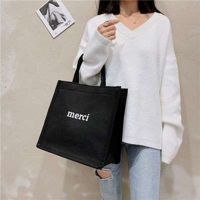 Sac de magasinage écologique personnalisé sac de messagerie en toile sac de cadeau en coton avec une grande capacité