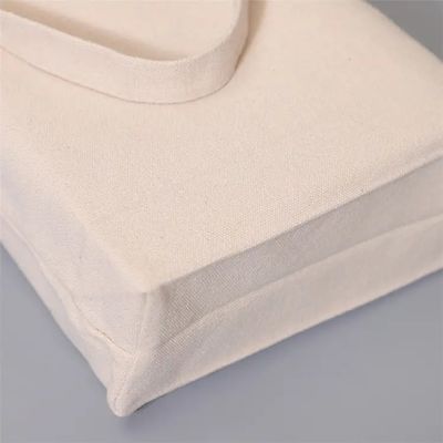Design personnalisé Couleur naturelle 100% coton toile sac à main avec fermeture à glissière pour Eco Shopping