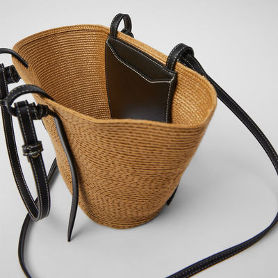 Sac de plage en paille d'extérieur de grande capacité Vintage sac à épaule tissé à la main Sacs en rotin Raffia