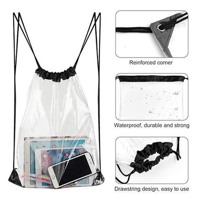 Sacs à dos en PVC transparent et imperméable sur mesure