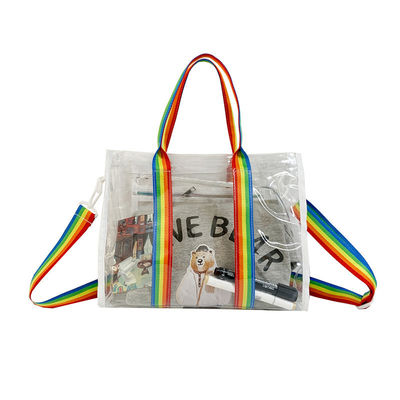 Sac de plage en PVC étanche à l'eau, réutilisable et transparent pour les femmes