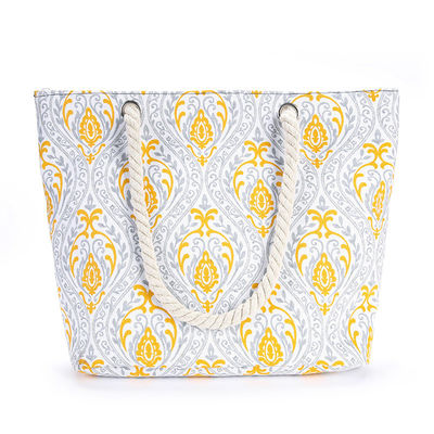 Des sacs en coton à rayures sur mesure de taille moyenne avec poignée de corde de toile