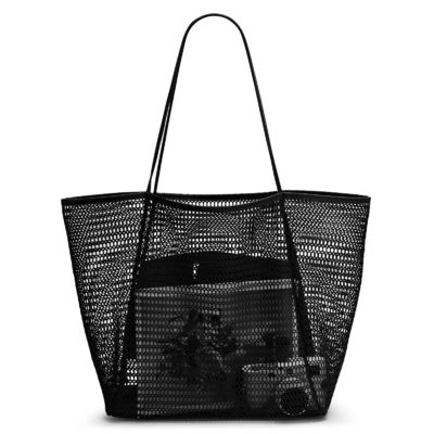 Sac de plage en maille réutilisable personnalisé sac à main de grande capacité pour les voyages en plein air des femmes
