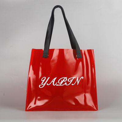 Impression à l'écran de soie sac de magasinage avec logo personnalisé sac à dos en PVC transparent avec matériau de toile