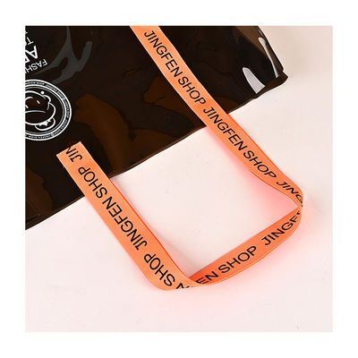 Logo personnalisé écologique, transparent, imperméable à l'eau, sac en PVC avec fermeture à glissière et poche