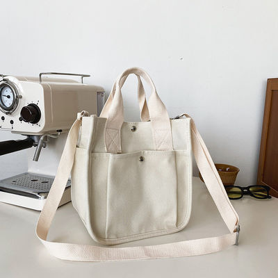 Cadeaux Sac à dos en coton durable avec courroie et poches multiples