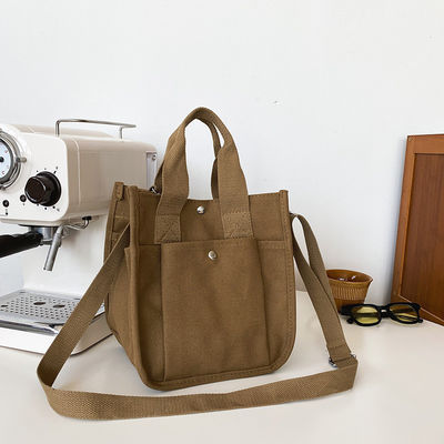 Cadeaux Sac à dos en coton durable avec courroie et poches multiples