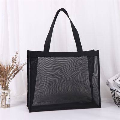 Design personnalisé Reutilisable Nylon Mesh Plage sac de shopping avec logo personnalisé