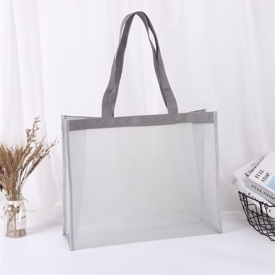 Design personnalisé Reutilisable Nylon Mesh Plage sac de shopping avec logo personnalisé