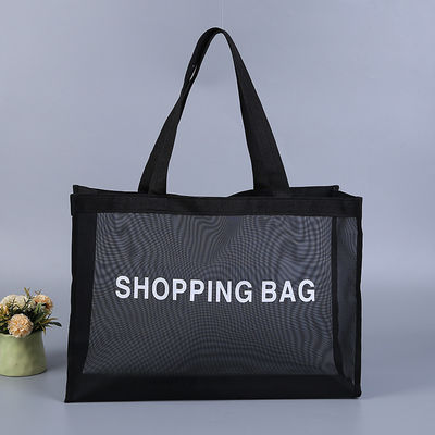 Design personnalisé Reutilisable Nylon Mesh Plage sac de shopping avec logo personnalisé