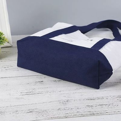 Sac de shopping en toile de coton sur mesure avec fermeture à fermeture à glissière