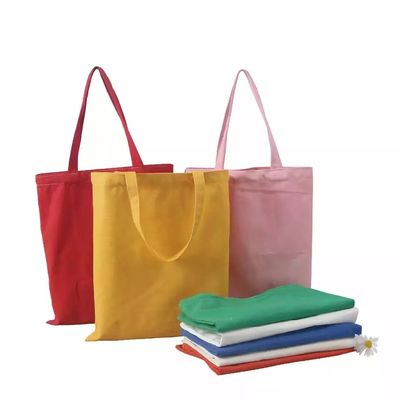 Sac de toile écologique imprimé à écran de soie sac de magasinage pour femmes avec poches et motif de lettre