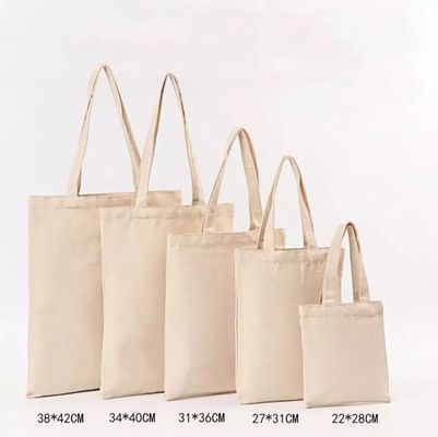 Sac de toile écologique imprimé à écran de soie sac de magasinage pour femmes avec poches et motif de lettre