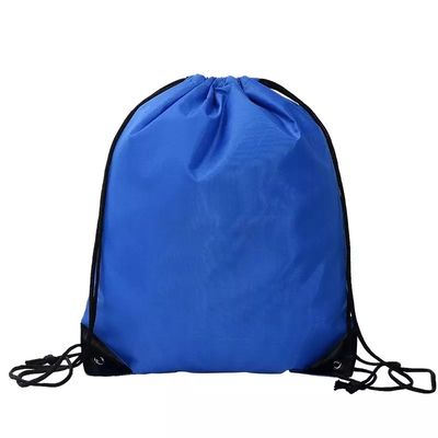 Logo personnalisé imprimé sur écran de soie Nylon Polyester 210D Promotion Gym Drawnstring Sac à dos