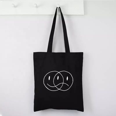 Acceptable OEM/ODM personnalisé lettre modèle toile de tissu sac à main pour l'épicerie
