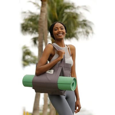 Sac de tapis de yoga en toile de coton écologique de couleur personnalisée pour les yogis écologiquement conscients