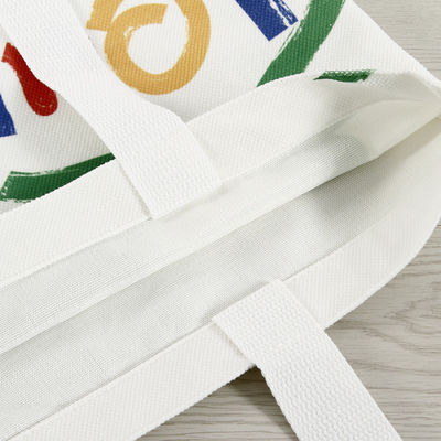 Sac à main sur toile de coton imprimé sur sérigraphie sur mesure avec logo et motif de lettre