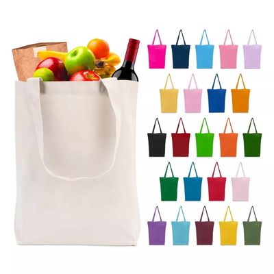 Sac de magasinage en toile de coton réutilisable de taille moyenne sur mesure et sur mesure pour le magasinage