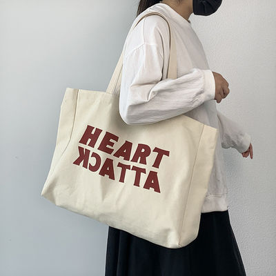 2022 mode femme sur mesure sac de toile pour les achats avec un matériau écologique