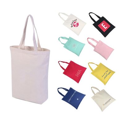 Logo personnalisé Accepté Eco Friendly Heavy Duty Canvas Shopping Tote Bag avec poche