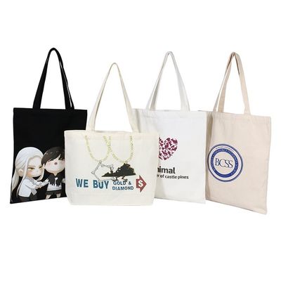 Logo personnalisé Accepté Eco Friendly Heavy Duty Canvas Shopping Tote Bag avec poche