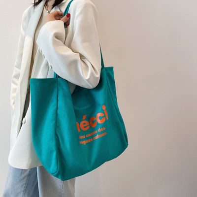 La vie quotidienne de l'école Eco Mode Sac à main personnalisé réutilisable Sac à main en coton pour femmes