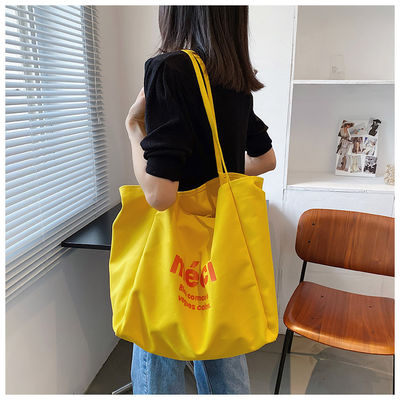 La vie quotidienne de l'école Eco Mode Sac à main personnalisé réutilisable Sac à main en coton pour femmes