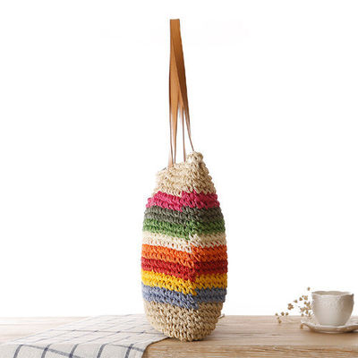 Matériau principal Paille 2022 Mode sac à main de plage pour femmes en bord de mer avec couleur personnalisée